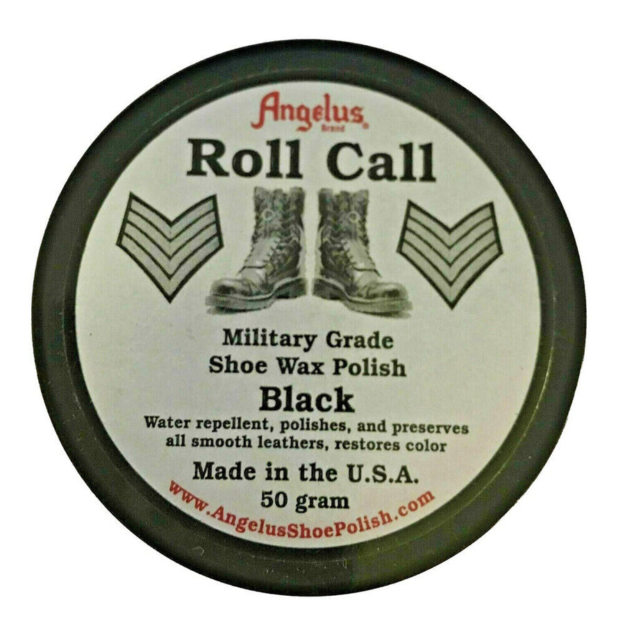 50 Gram Angelus Roll Call Military Shoe Polish Black - Hilason