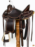 Western Horse Saddle American Leather Ranch Roping Trail Hilason Dark Brown