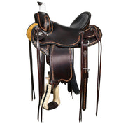 Western Horse Saddle American Leather Ranch Roping Trail Hilason Dark Brown