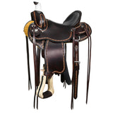 Western Horse Saddle American Leather Ranch Roping Trail Hilason Dark Brown