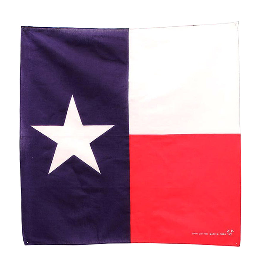 M&F W. 100% Cotton Blend Texas Flag Unisex Bandana 22" X by Hilason – Cowboy and equestrian accessories