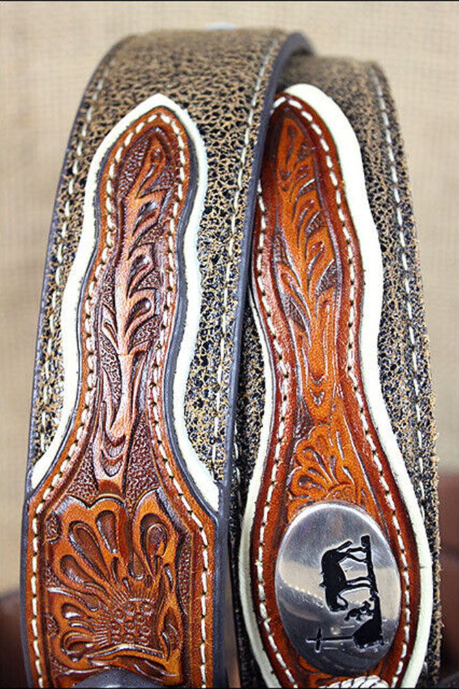 Western Nocona Mens Belt Cowboy Prayer Concho Dark Chocolate 32-46 Ines