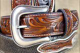 Western Nocona Mens Belt Cowboy Prayer Concho Dark Chocolate 32-46 Ines