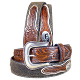 44 In M&F Western Nocona men's Belt Cowboy Prayer Concho Dark Chocolate - Uhorse