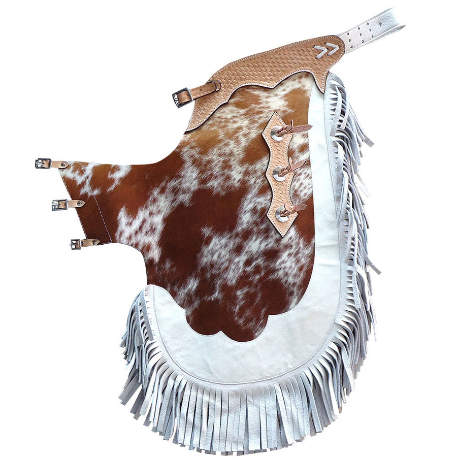 Hilason W. Bull Riding Chinks Chaps Pro Rodeo Bronc Genuine Hair On by Hilason – Cowboy and equestrian accessories