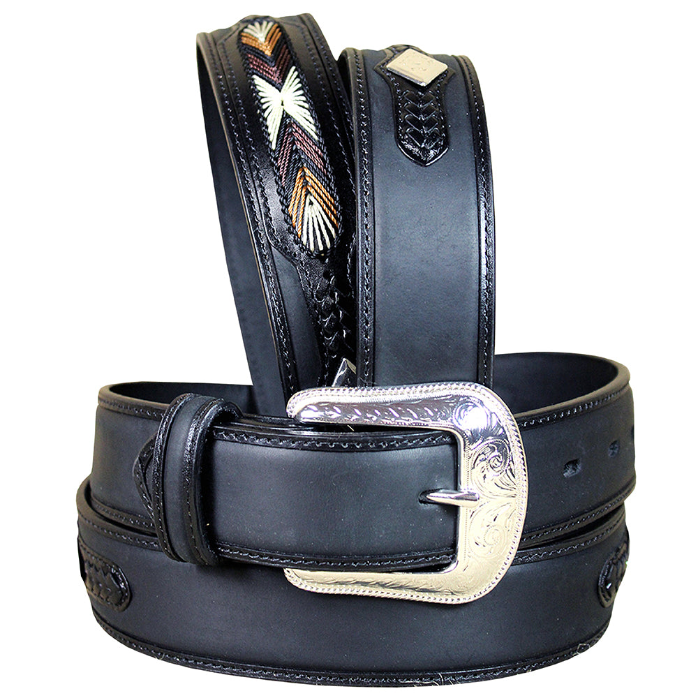 #1 Western Belt | Gun Belt Buckle | Western Leather Belts Black / 36 | Modern Cowboy Belts for Men | Obscure Belts