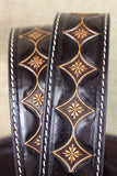 46 in 3D Belt in Western Mens Hand Tooled Leather Cowboy Fashion Belt Black