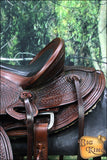 HILASON Western Horse Saddle American Leather Wade Ranch Roping Dark Brown | Hand Tooled | Horse Saddle | Western Saddle | Wade & Roping Saddle | Horse Leather Saddle | Saddle For Horses