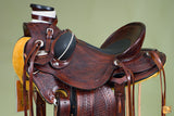 Western Horse Saddle American Leather Wade Ranch Roping Dark Brown Hilason