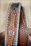 Western Cowboy Belt Nocona Hair Star Concho Brown Leather 34-46 Ines