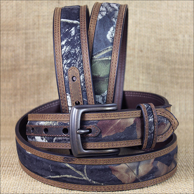 42 Inch Western Tack Nocona Mossy Oak Brown Leather Mens Belt