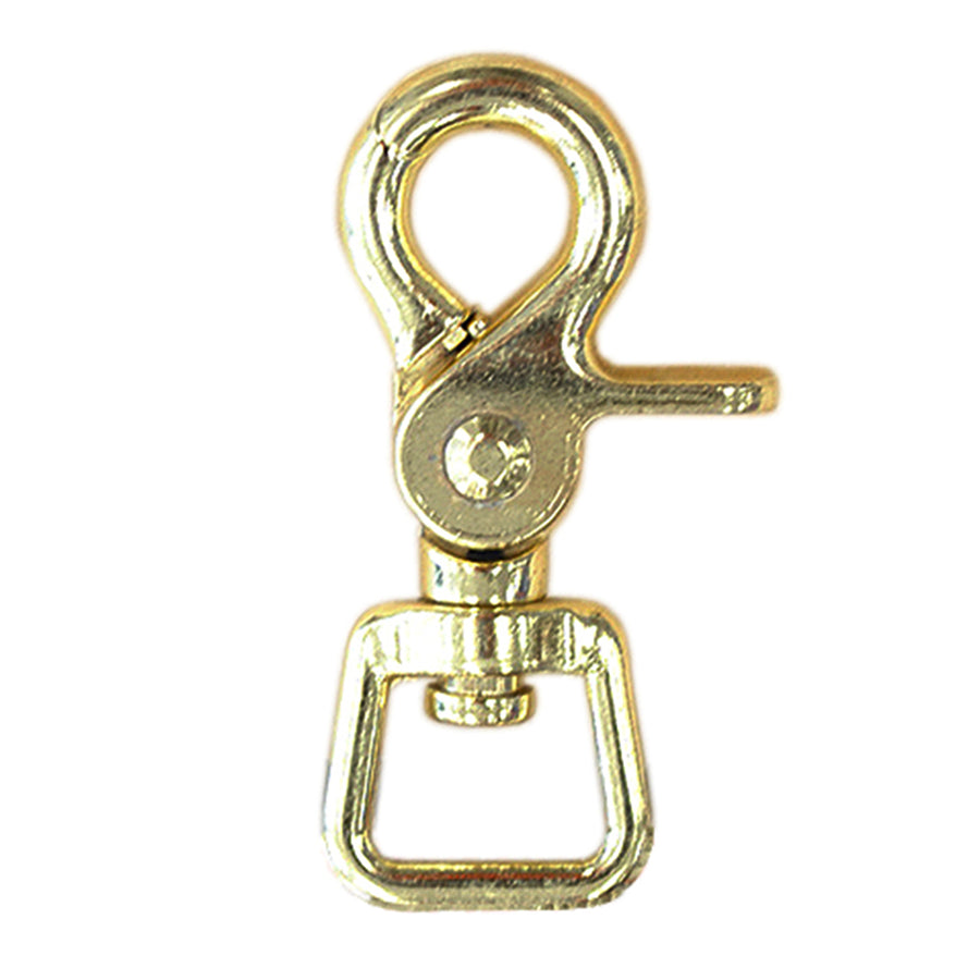 Hilason 5/8" Solid Brass Trigger Snap | Square Eye Horse Tack Hardware - Uhorse