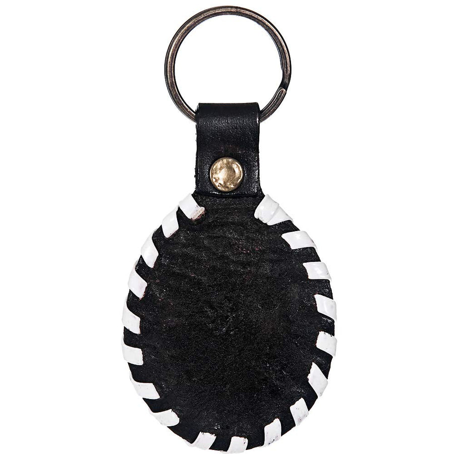Hand Tooled Leather Key Chain Ring Handcraft Handmade Hilason