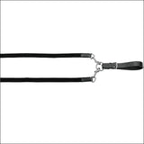 Full Horze Webbed Horse Training Leather Girth Reins Pair With Snap Black