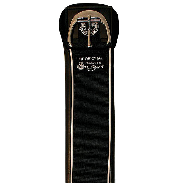 28" Reinsman W. Soft Touch Roper Neoprene Flexible Cinch Black Piping by Hilason – Cowboy and equestrian accessories