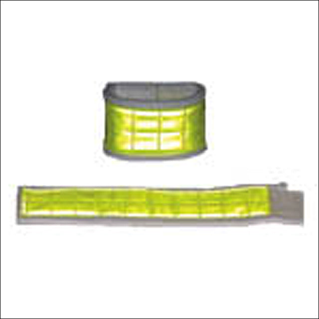 Neon yellow reflective safety arm band and leg band set - Uhorse