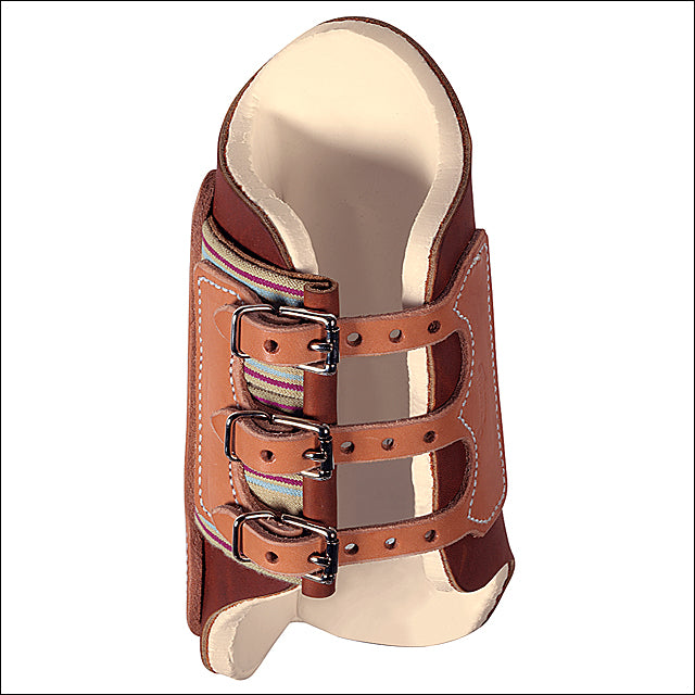 Harness Leather Horse Leg Splint Rubber Boots Medium Pair Brown - Uhorse