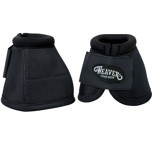 Large 2520D Ballistic Nylon No Turn Horse Leg Bell Boots Pair Black - Uhorse