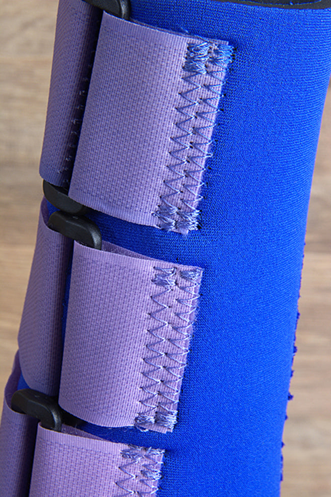 Medium Hilason Western Horse Tack 4 In 1 Leg Combo Boots Blue
