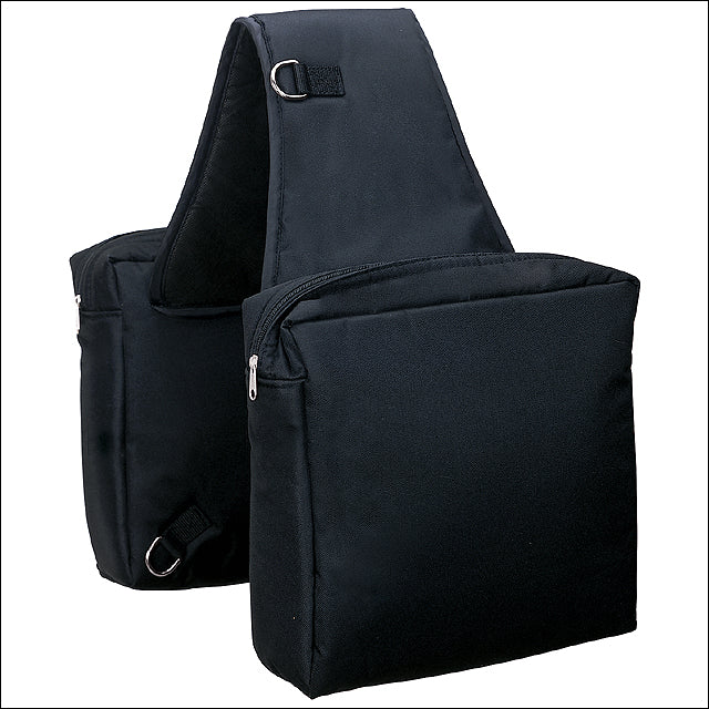 Heavy Duty Durable Nylon Saddle Bag Zip Closure Np Hardware Black - Uhorse