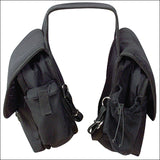 Classic Equine Horse Tack  Deluxe Plus Cantle Bag W/ Padded Pocket Black