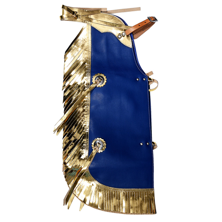 Hilason Western Leather Kids Junior Youth Pro Rodeo Bull Riding Chaps - Uhorse
