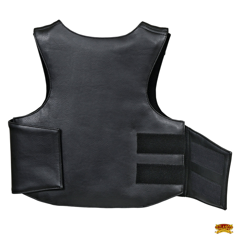 Hilason Kids Junior Youth Bull Riding Pro Rodeo Leather Protective Vest
