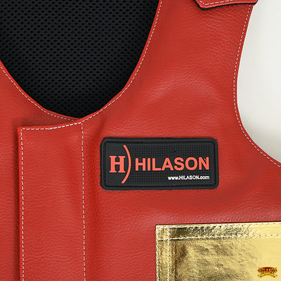Hilason Kids Junior Youth Bull Riding Pro Rodeo Leather Protective Vest