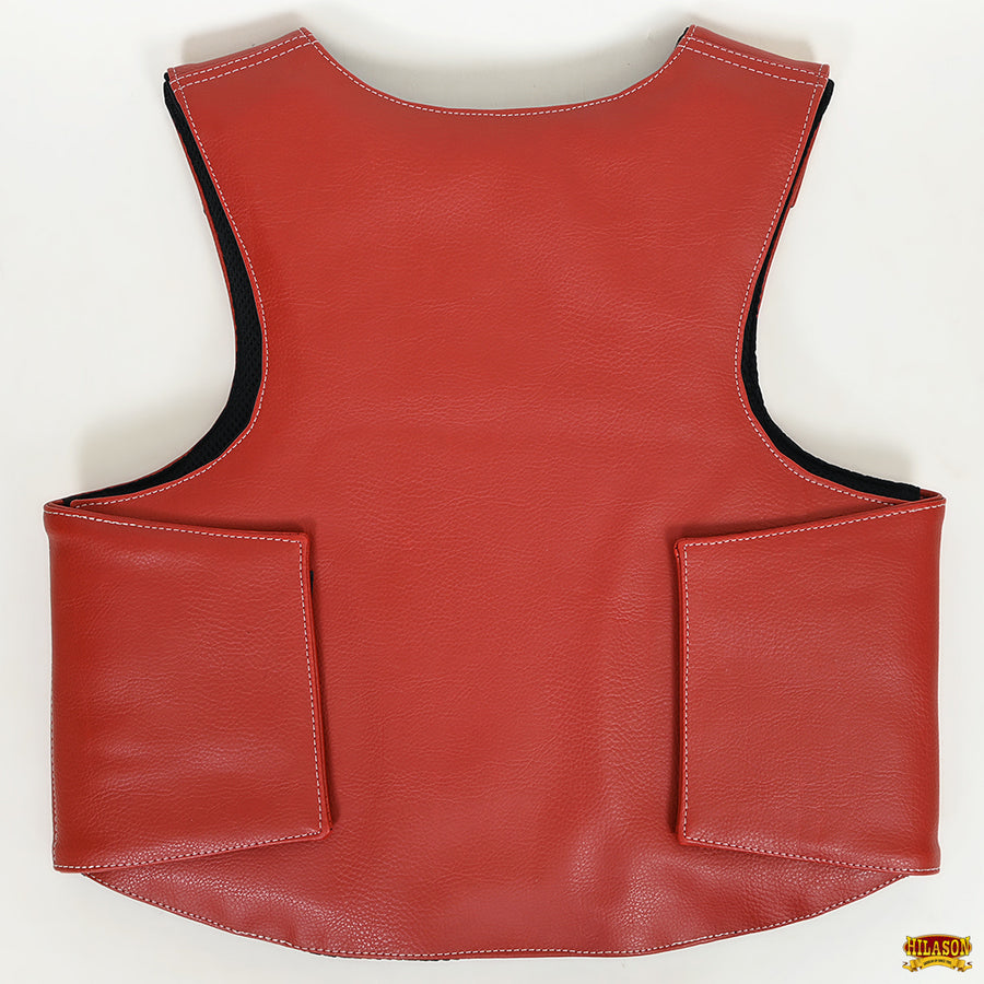 Hilason Kids Junior Youth Bull Riding Pro Rodeo Leather Protective Vest