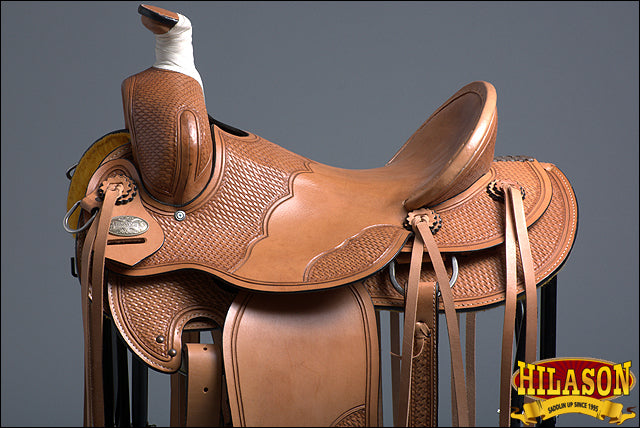 HILASON Western Horse Saddle American Leather Ranch Roping Cowboy | Hand Tooled Wade & For Horses