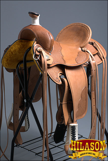 HILASON Western Horse Saddle American Leather Ranch Roping Cowboy | Hand Tooled Wade & For Horses