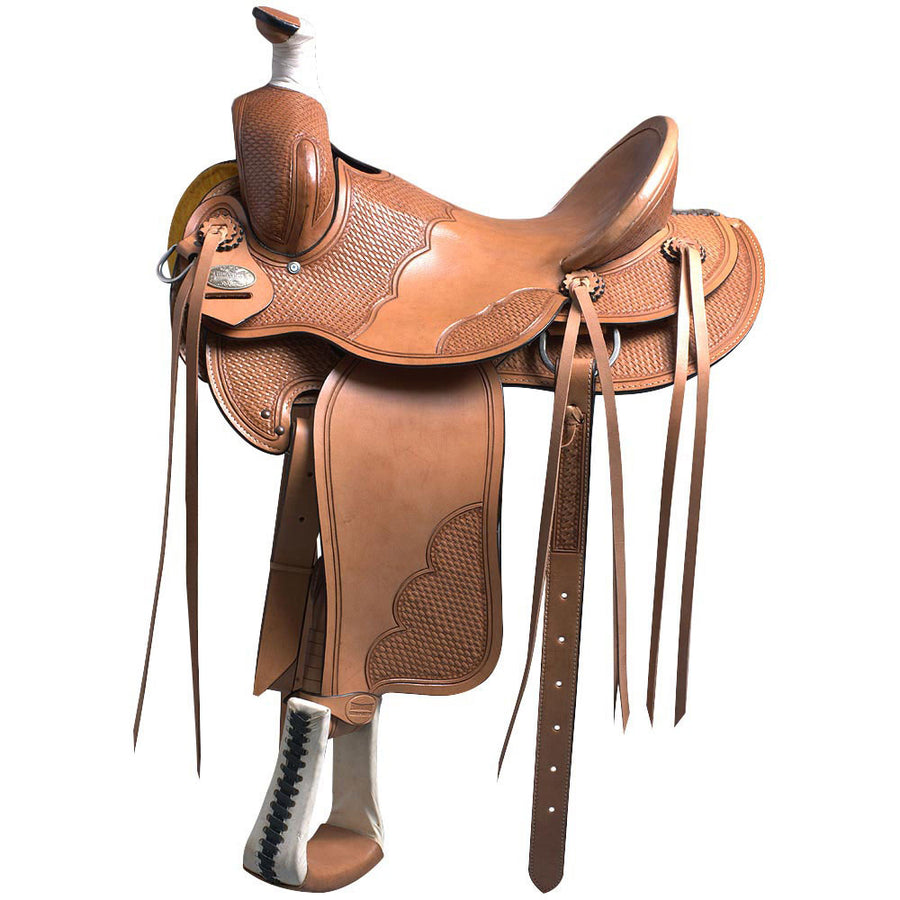 W. H. Saddle American Leather Ranch Roping Cowboy Hilason by Hilason – Cowboy and equestrian accessories