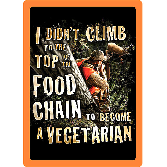 12X17 Rivers Edge Home Decor Vegetarian Food Chain Weatherproof Tin Sign