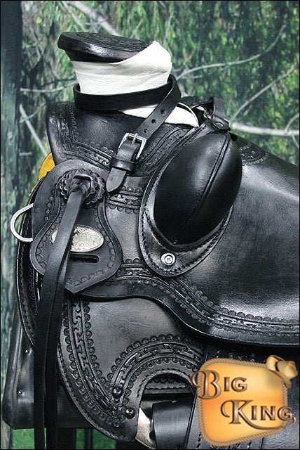 HILASON Western Horse Wade Saddle American Leather Ranch Roping Black | Hand Tooled & For Horses