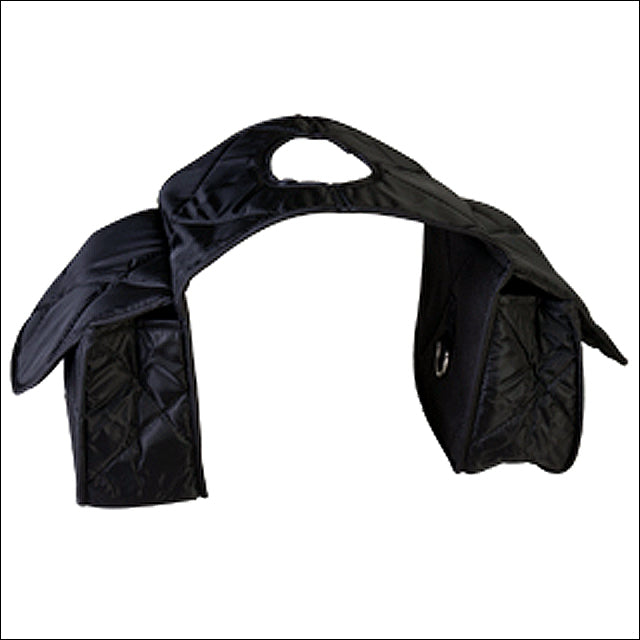 Black nylon saddle bags with quilted panels - Uhorse