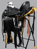 Western Horse Wade Saddle American Leather Ranch Roping Black Hilason