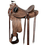 17 In Western Horse Wade Saddle American Leather Ranch Roping Dark Brown Hilason - Uhorse
