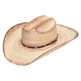 M&F Western Cowboy Hats Ariat Fired Palm Leaf Leather Band Star Concho