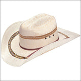 M&F Western Cowboy Hats Ariat Mens Two Tone Bangora Straw Natural