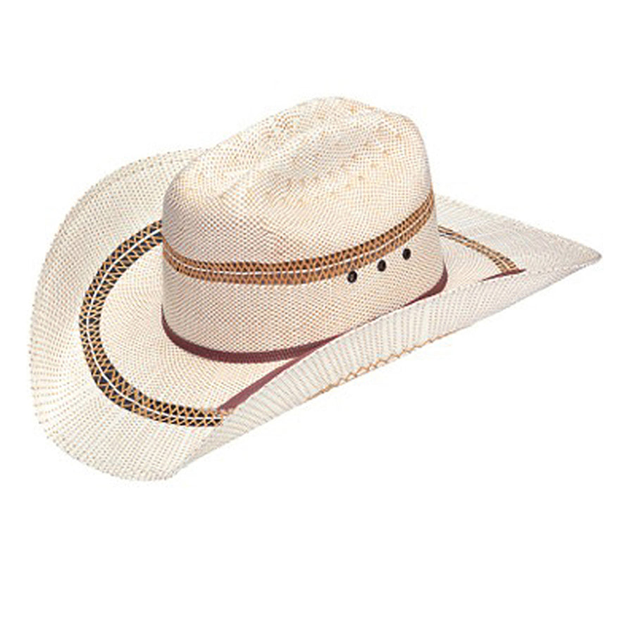Size 7 M&F W. Cowboy Hats Ariat Mens Two Tone Bangora Straw Natural – by Hilason – Cowboy and equestrian accessories