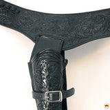 40 In Hilason Western Right Hand Gun Holster Rig 44/45 Cal Leather Cowboy