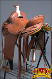HILASON Western Horse Saddle American Leather Ranch Roping Trail Mahogany | Hand Tooled | Horse Saddle | Western Saddle | Wade & Roping Saddle | Horse Leather Saddle | Saddle For Horses