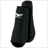 Black nylon horse boots with winged logo - Uhorse
