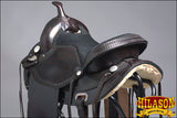 HILASON Western Horse Saddle American Leather Treeless Trail Pleasure | Horse Saddle | Western Saddle | Leather Saddle | Treeless Saddle | Barrel Saddle | Saddle for Horses