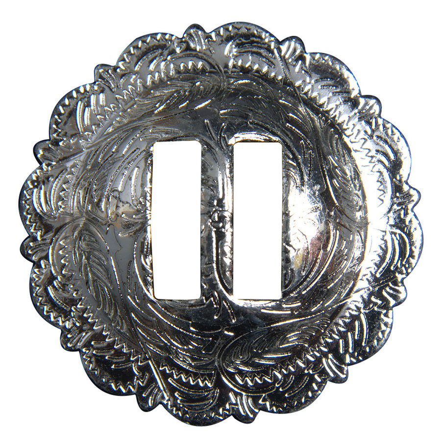 1.25 Inch HILASON Western Screw Back Concho Bright Silver Sadlde Saddle & Tack