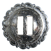 1.25 Inch HILASON Western Screw Back Concho Bright Silver Sadlde Saddle & Tack