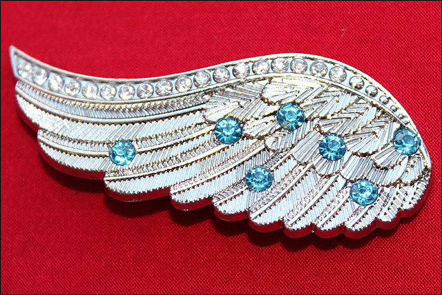 HILASON Screw Back Concho Angel Wings Bling Nickel Plated Saddle Color | Bridle Conchos Slotted