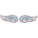 HILASON Screw Back Concho Angel Wings Bling Nickel Plated Saddle Angel Wings Color | Bridle Conchos | Slotted Conchos