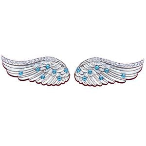 Western Screw Back Concho Angel Wings Bling Nickel Plated Saddle Cowgirl - Hilason