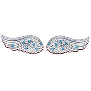 HILASON Screw Back Concho Angel Wings Bling Nickel Plated Saddle Color | Bridle Conchos Slotted
